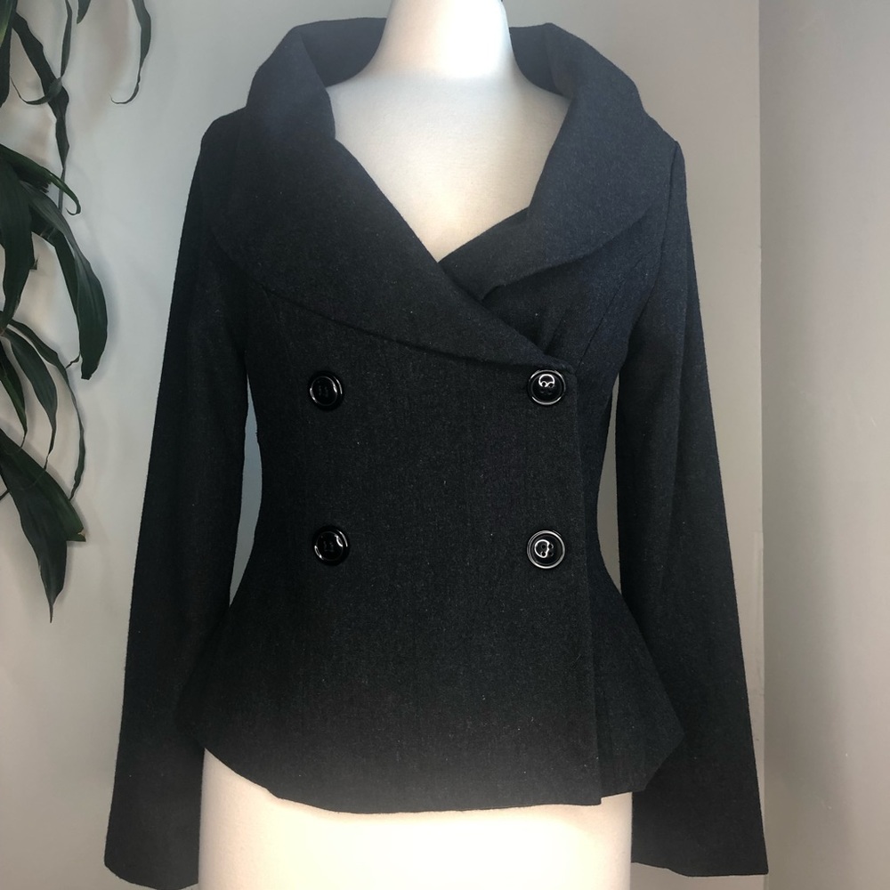 Trac cowl neck wool coat